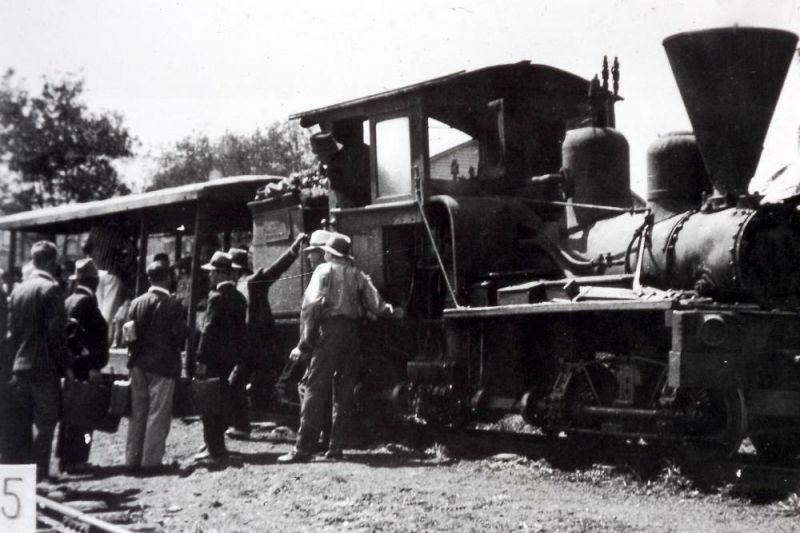 Locomotives on Queensland private railways - ARHS Qld
Slide 5 - Dulong on a special excursion train, 1935. Mapleton tramway.
