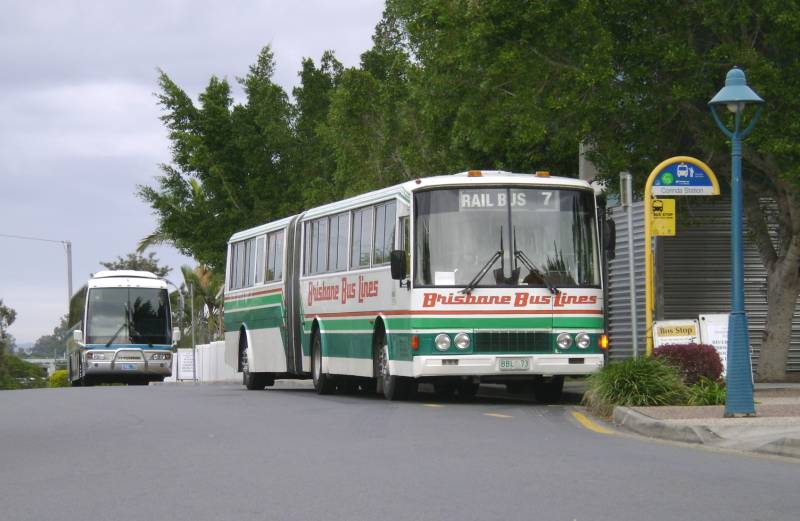 Articulated bus on rail replacement. Corinda 2010
