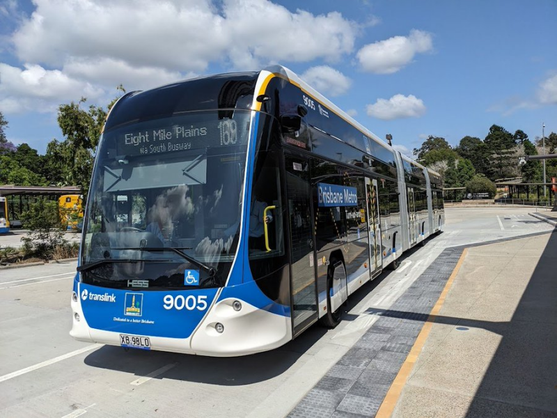 Bi-articulated electric bus at UQ Lakes
Bi-articulated electric bus at UQ Lakes.  This was during a trial late 2024.

