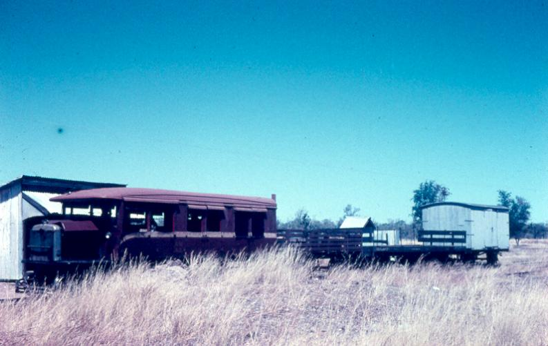 Gulf Lander
The "Gulf Lander" QGR 3'6" in 1954.  Isolated line from Normanton to Croydon in Queensland. This is a 3" 6" gauge railway.
