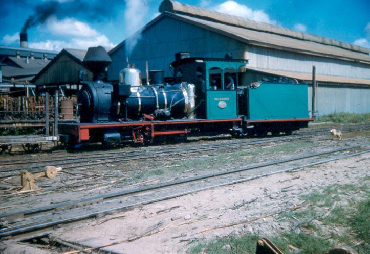 0-6-0 Hudswell Clarke locomot
Melbourne 0-6-0 Hudswell Clarke locomotive, 2', Victoria Mill 1959.
