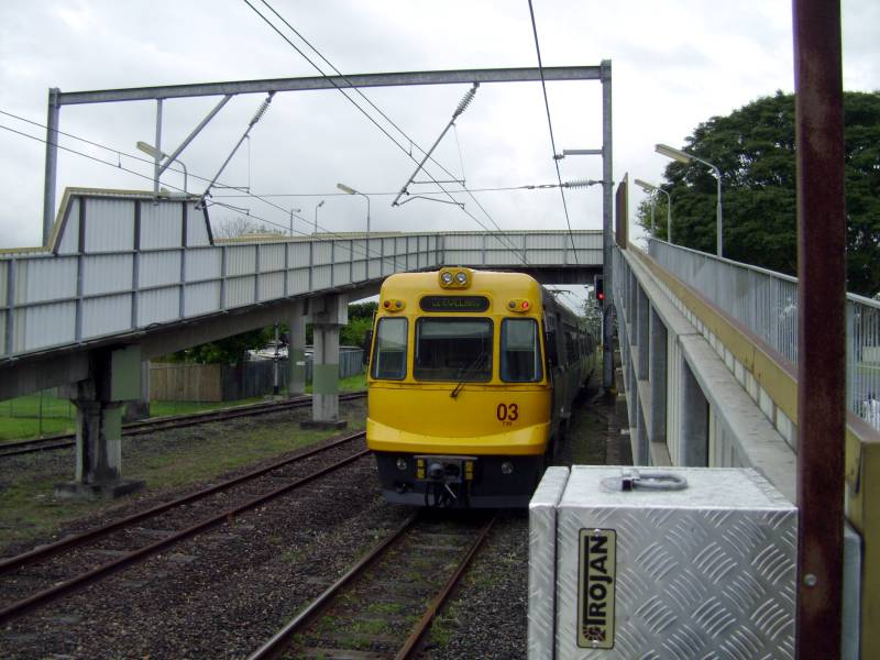 Doomben
EMU 03 departs from Doomben. 
18th November 2010

