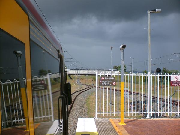 Robina, end of the Gold Coast line in 2008, looking towards Varsity Lakes.

