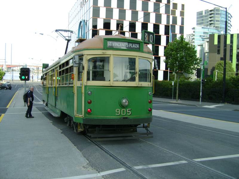 Tram in Melbourne
W class 905 tram 2012
