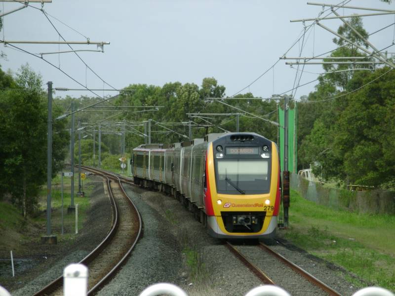 Lota
Doomben service ex Cleveland coming off the single line for Lota station, a key passing point on the single line Manly <> Cleveland  24 September 2010. 
